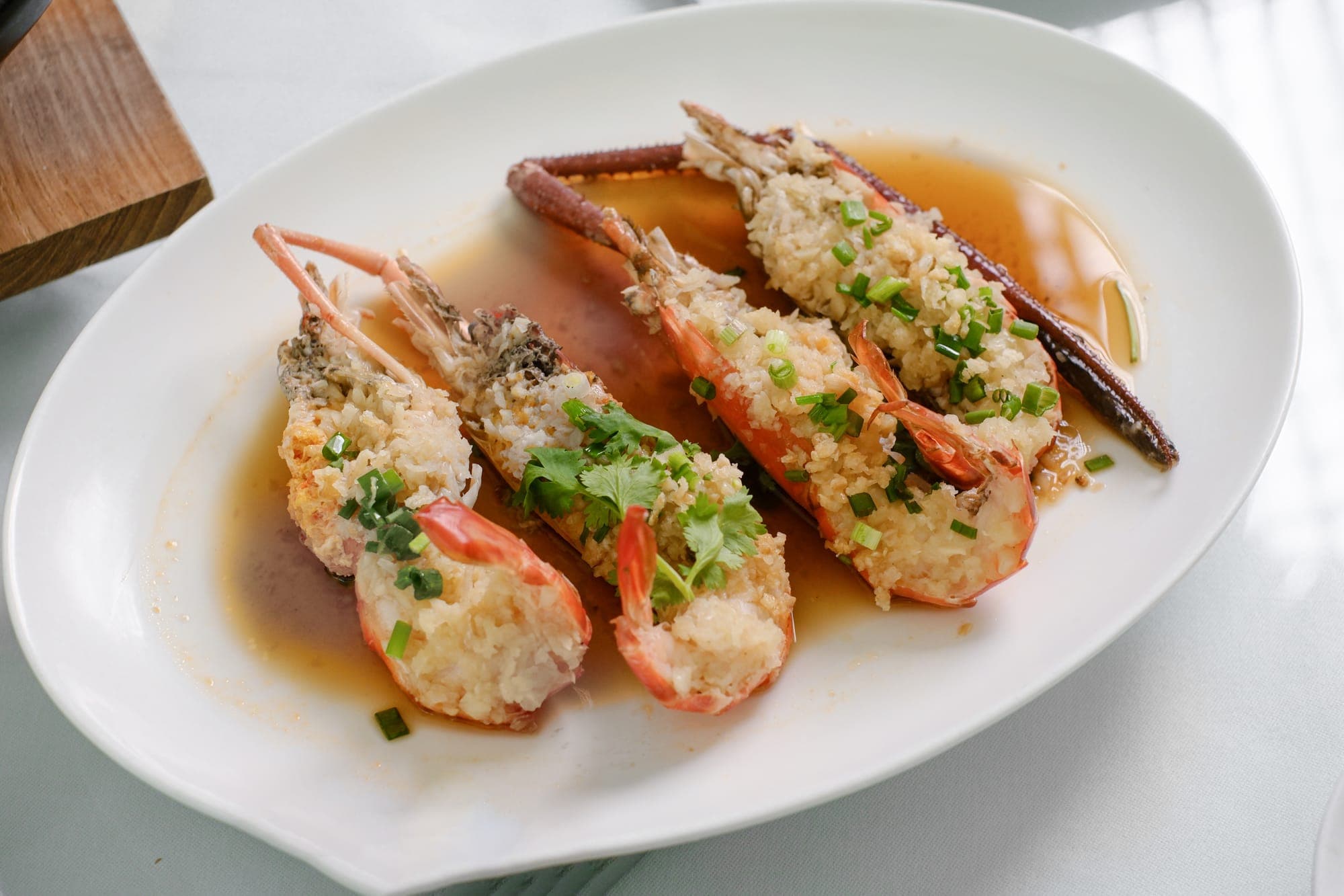 Lobster in a garlic sauce